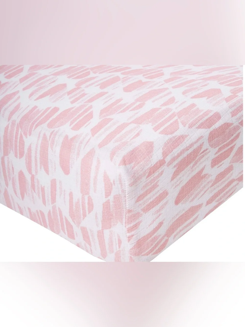 NWT aden + anais Essentials Pink Crib Sheet - Washed Heart